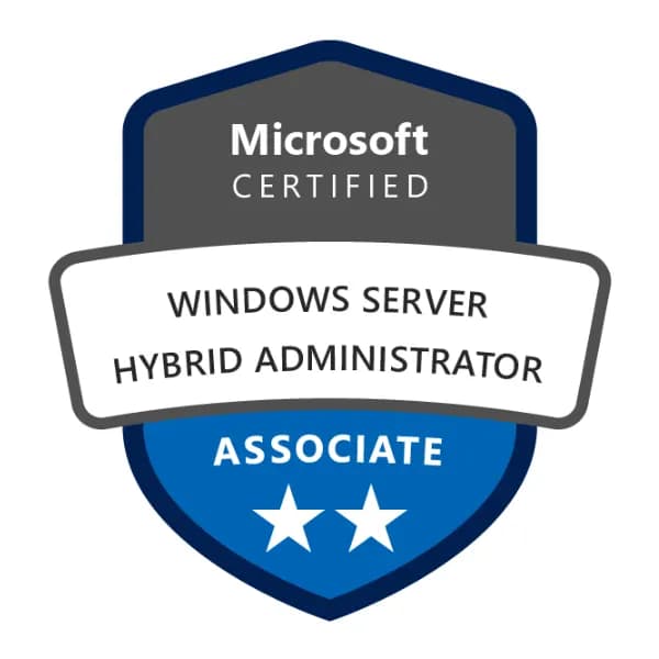 Microsoft Certified: Windows Server Hybrid Administrator Associate